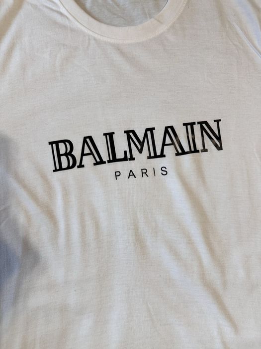 Tricou Balmain unisex alb premium | Marimea S | Nou