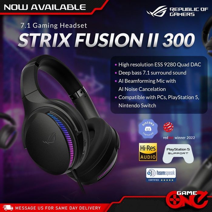 Asus Rog Fusion 2! СКИДКА Проводные Наушники/Гарнитура 7.1