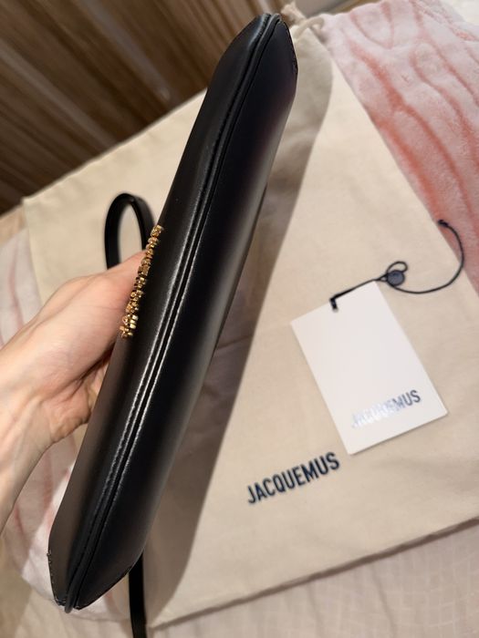 JACQUEMUS Le Bisou Perle leather shoulder bag  Оригинална Чанта