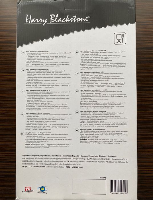 Set 10 cutite, Harry Blackstone - Nou, Bonus: set 10 cutite