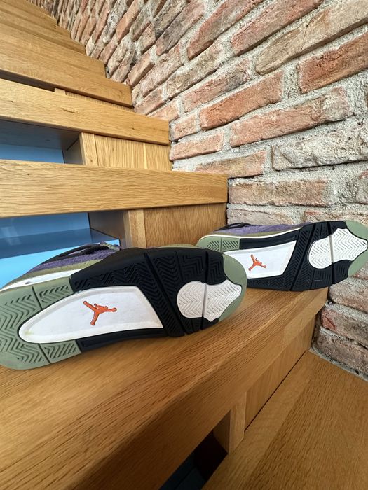 Jordan 4 retro естествен велур лилави