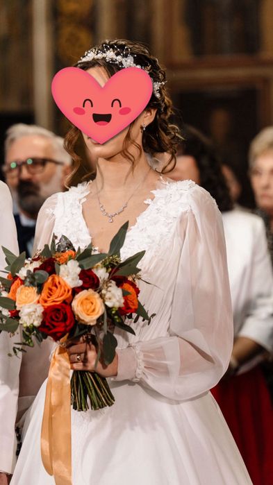 Rochie de mireasă din mătase
