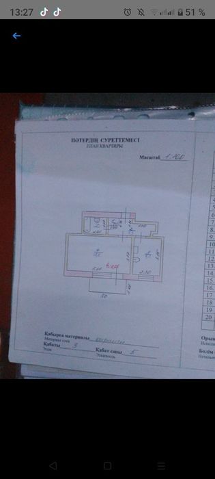 Продается однокомнатная квартира