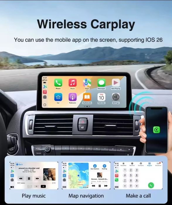 Display Navigatie Mare NBT  Carplay BMW F30 F31  F34 F32  F33 F36 Seria 3 Seria 4 Plug& Play