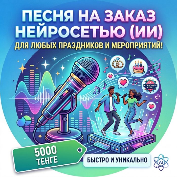 Песня на заказ нейросетью (ИИ) | На любой праздник и мероприятие