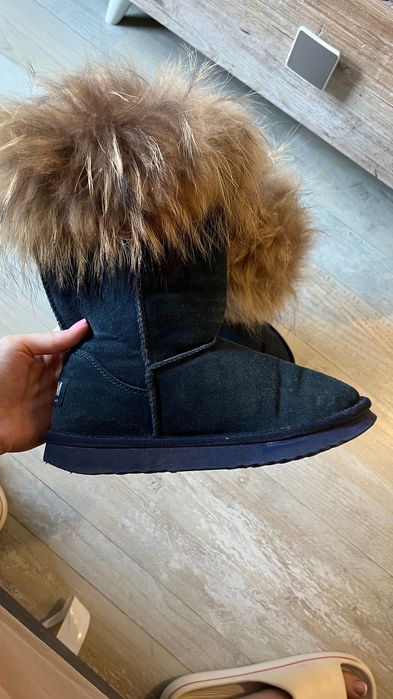 Боти ботушки с естествен пух