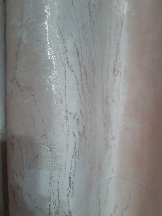 Draperie catifea groasa bej cu auriu noua