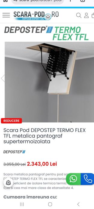 Scara de pod / mansarda pliabila
