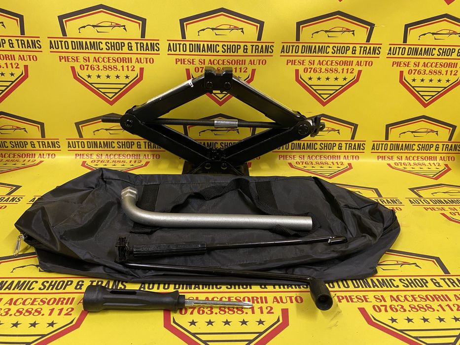 Cric auto OEM kit original Audi A3 cu coarba manivela husa