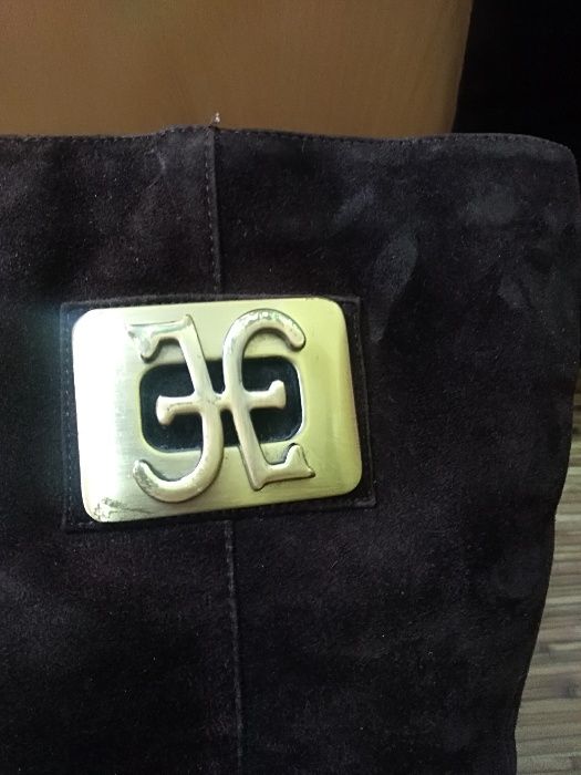 Сапоги из натуральной замши