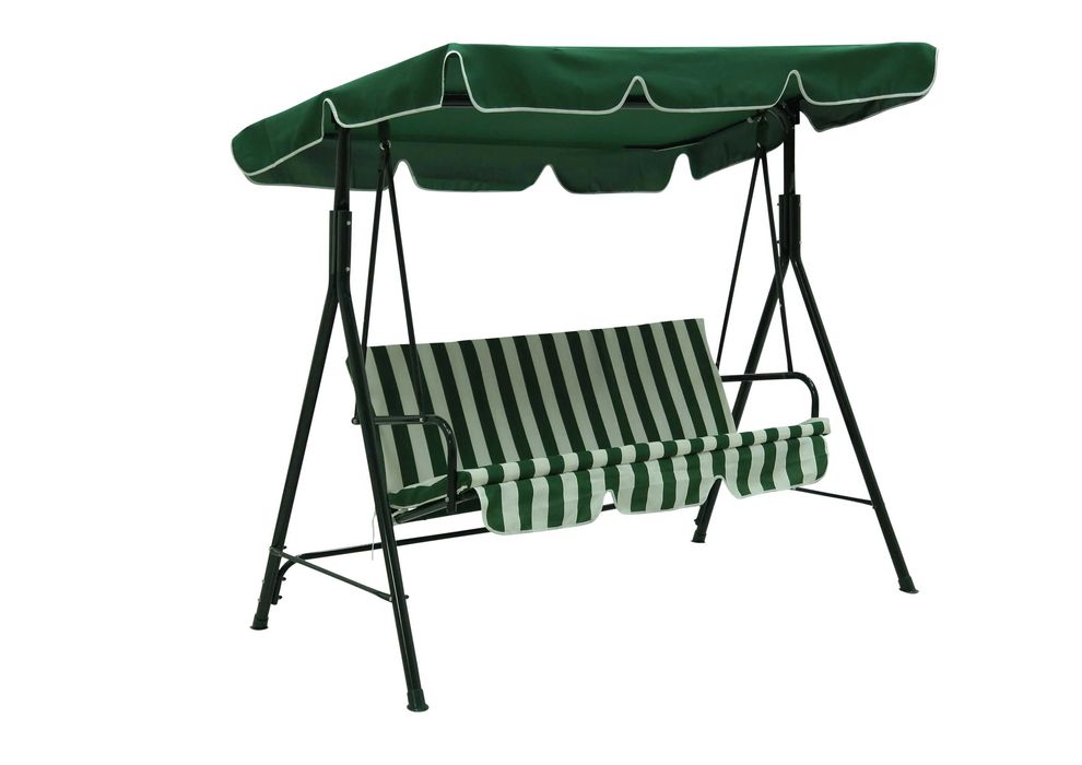 Balansoar Leagan Banca Metal Verde Curte Gradina Terasa 3 Persoane Relaxare Livrare GRATUITA !