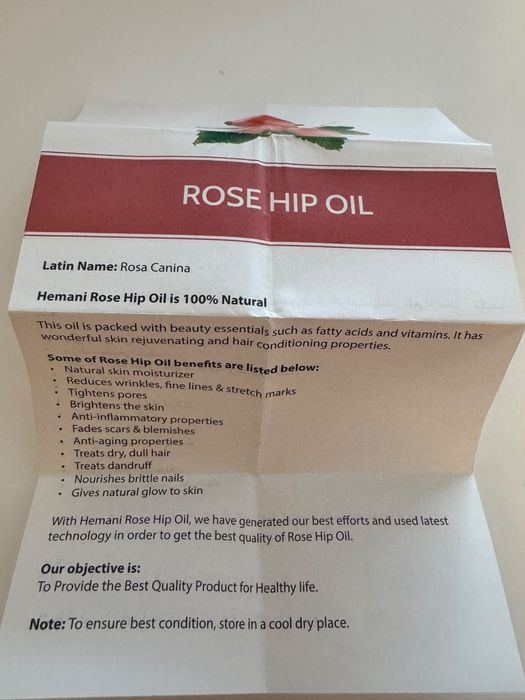 Масло от шипка (Rose Hip Oil), произведено в Дубай