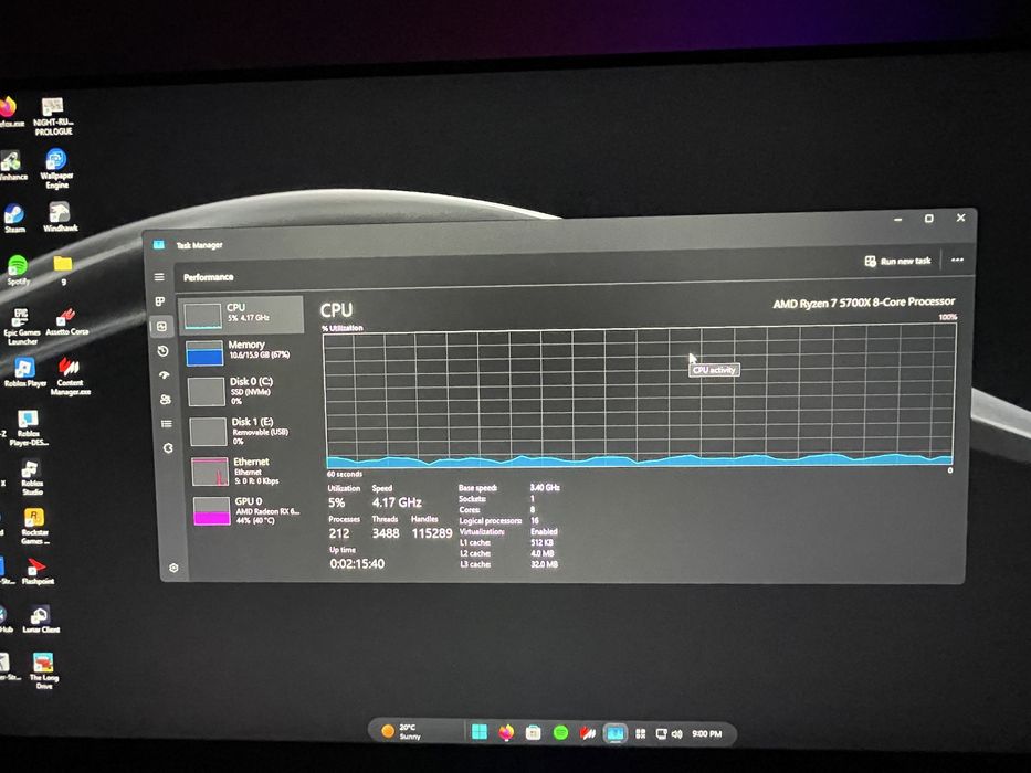 PC Gaming Ryzen 7 5700X / RX 6700 XT 12GB / 16GB + Monitor AOC 240Hz