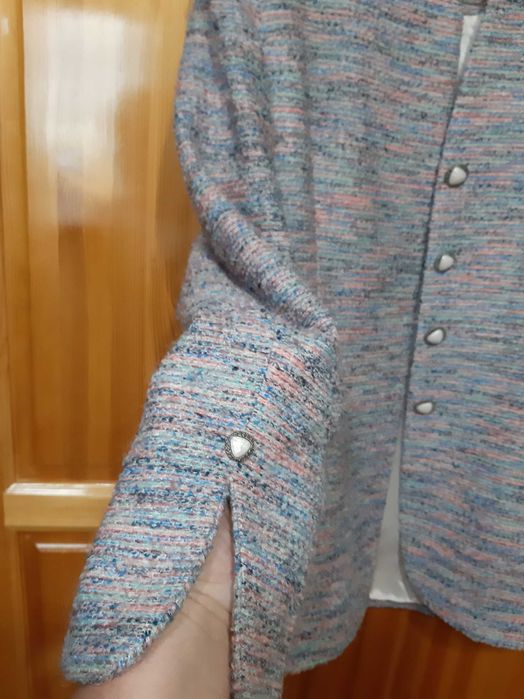 Сако "CHANEL" с Декорации в красив Меланж! НОВО ! Бонус Пола!