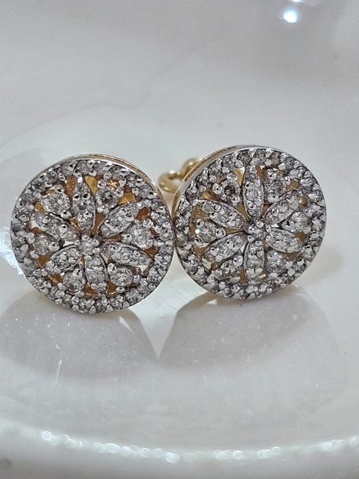 585 серьги золотые с бриллиантами