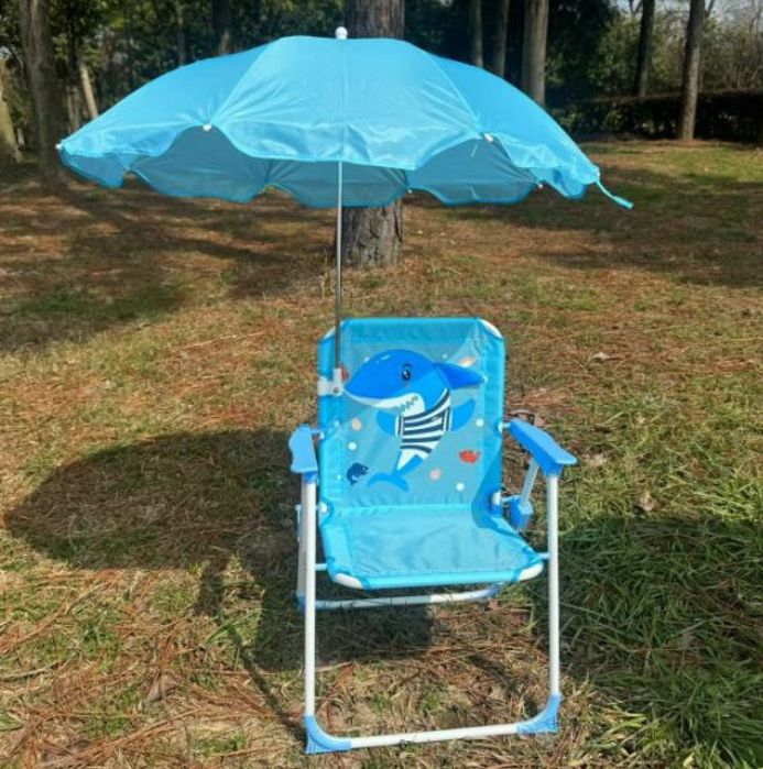 Детски сгъваем шезлонг с чадър