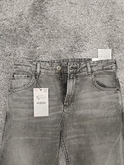 Чисто нови сиви мъжки дънки-Zara