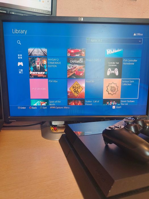 С ГАРАНЦИЯ 1Г Sony PlayStation 4 FAT SW 10.01 PS4 500GB профилактиран