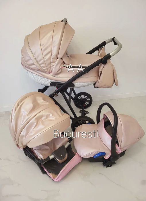 Cărucior căruț bebe copii 3  in 1 landou sport scoica adaptori