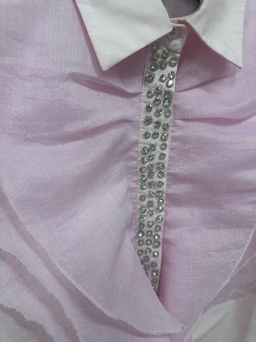 Елегантна риза розова с камъни