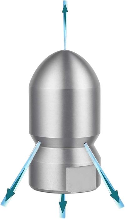 метална дюза за отпушване на канали, тръби, 1/2 и 3/4 маркуч, Германия