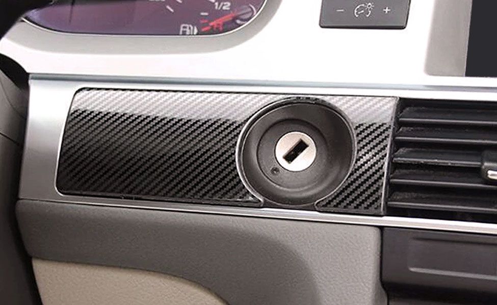 Ornamente fibra carbon rama cheie si ventilatie bord - Audi A6 (C6)
