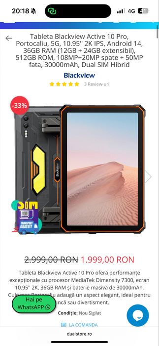 Tableta blackview 10pro 5g