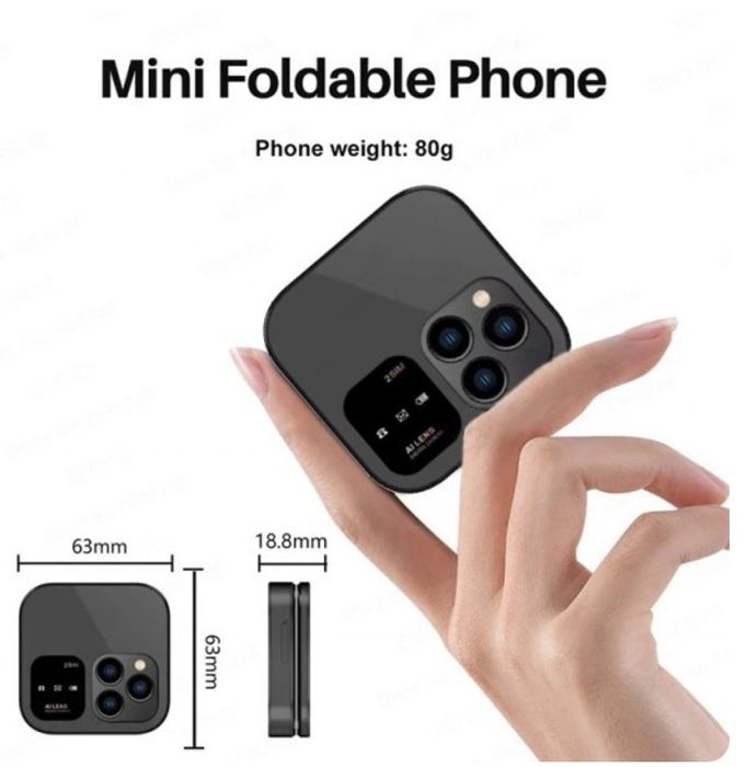 Сгъваем мобилен телефон i16 Pro – 2 SIM, камера, фенерче, FM радио