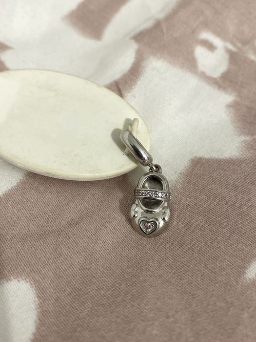 argint pantofi baby shoe