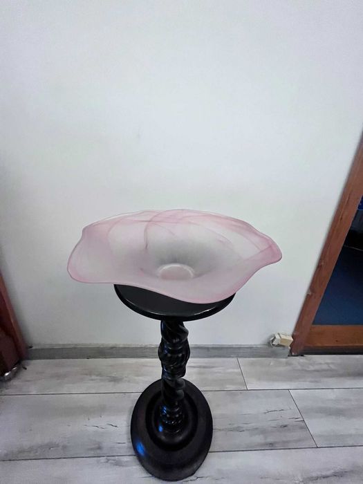 Centru de masa bibelouri bibelou fructiera platou cristal bizonat MURANO vechi