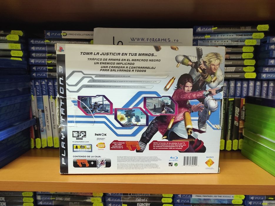 joc Time Crisis 4 PS3 include pistolul. G-con 3 PS3