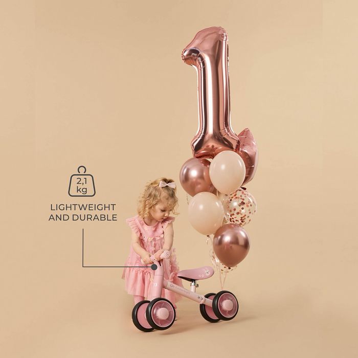 Баланс Колело KINDERKRAFT  Cutie Flash Розово със Светещи Гуми 2.1 КГ