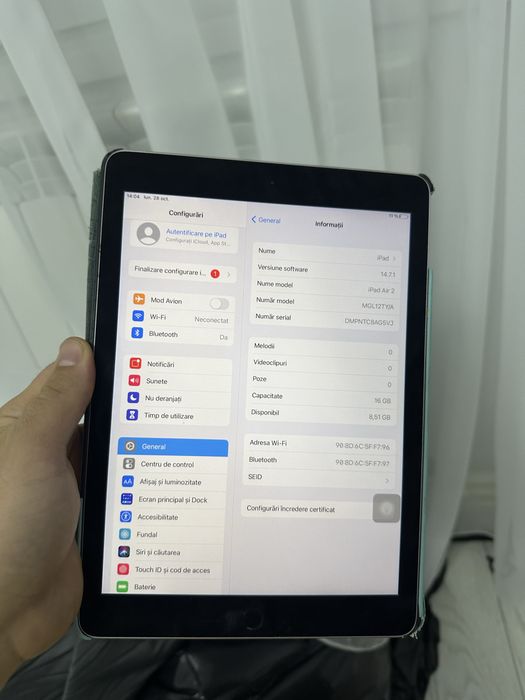 Vand ipad air 2 16Gb