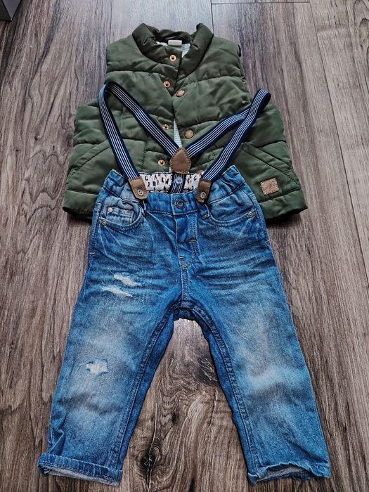 Vesta + blugi H&M, mărimea 80
