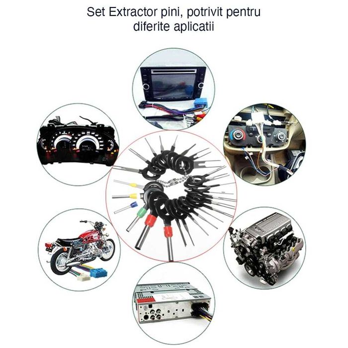 Extractor de pini din mufe set 41 de bucati + geanta transport