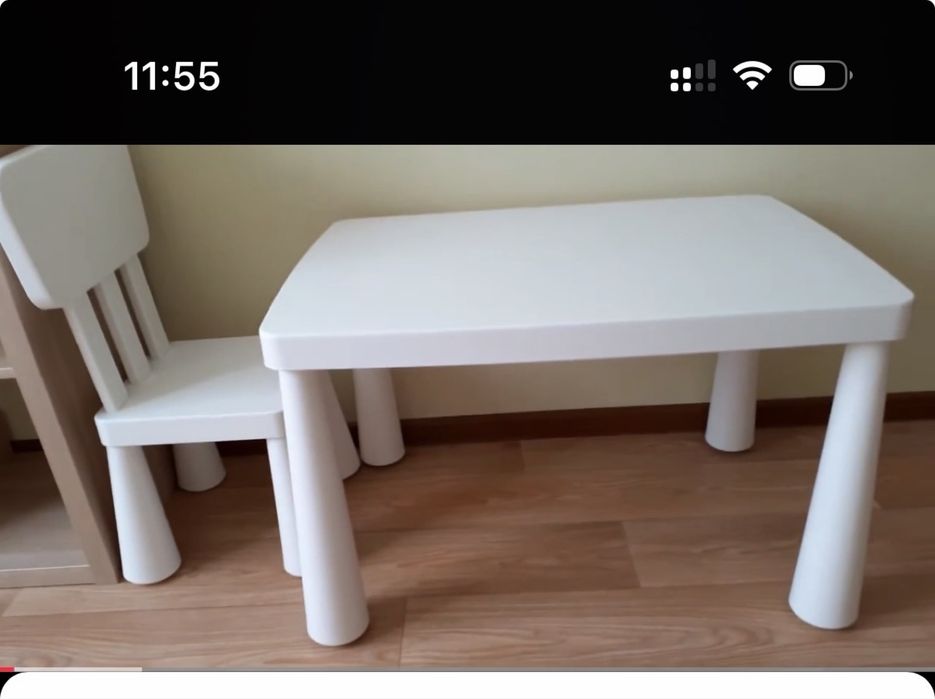 Продам стол с двумя IKEA Маммут