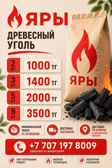 Дровесный уголь,