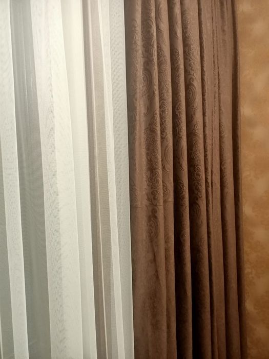 Готовая тюль и шторы комплект