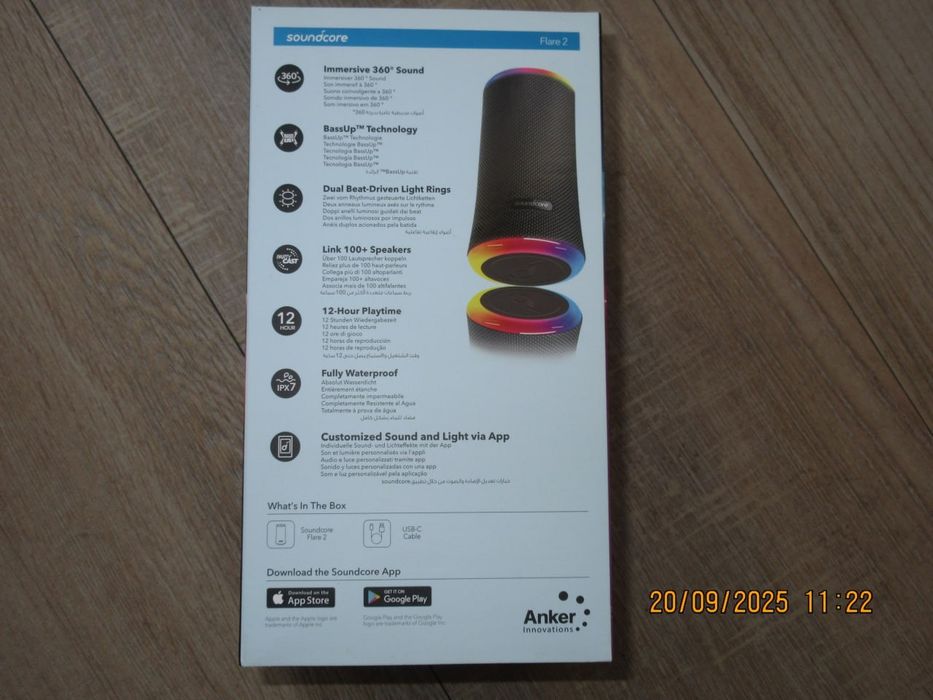 Boxă portabilă  Anker Soundcore Flare 2 Black