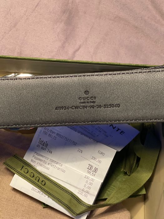 Cureaua Gucci originala cu bon, ca noua