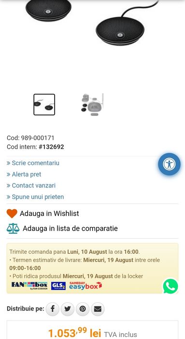 Microfoane videoconferință Logitech