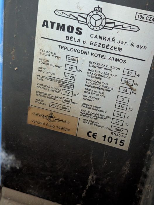 Котел на твърдо гориво Atmos 48kW