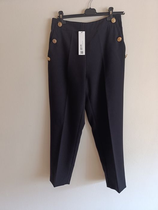 Pantaloni office cu nasturi aurii Zara M