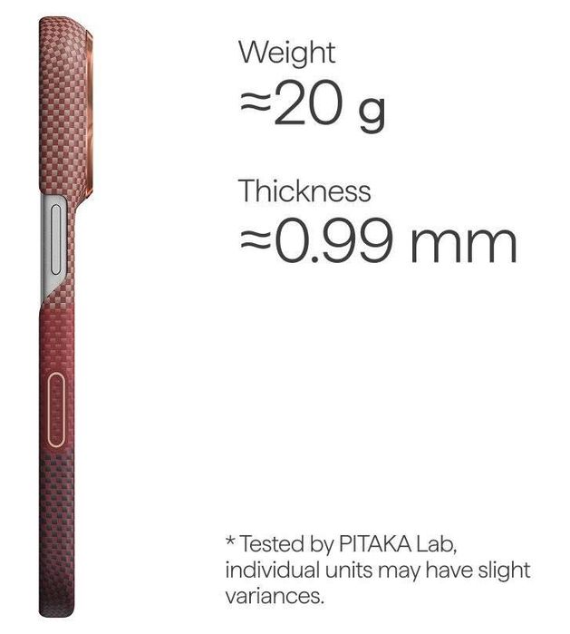 Карбонов Калъф с MagSafe Pitaka Edge Case Over the Horizon 2.0 за iPhone 18/17Pro 18/17 Pro Max
