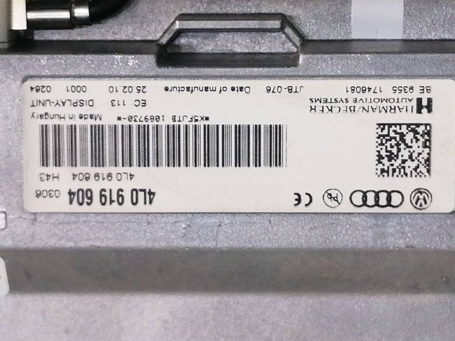 Display Navigație Color Audi A4 B8 A5 Q5 A6 C6 3G 4L0 919 604
