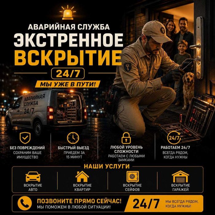 Вскрыть замок/открыть квартиру*дверь/гараж-замена замка/ремонт/Врезка