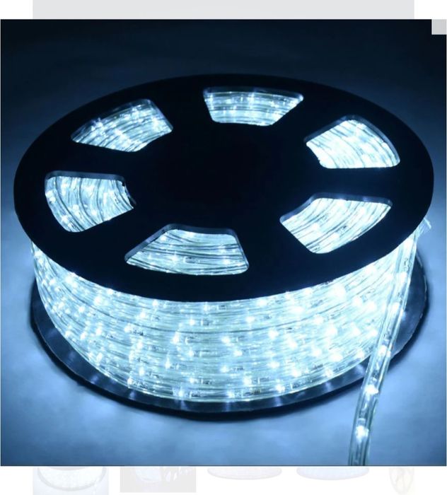 Instalatie tip furtun luminos cu LED, 80m, diverse culori