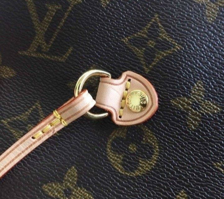 Geanta piele naturala,model Neverfull(Franta)card,certificat,saculet,e