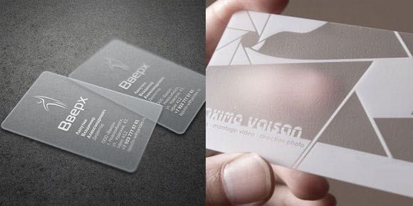 матовые визитки (пластик)