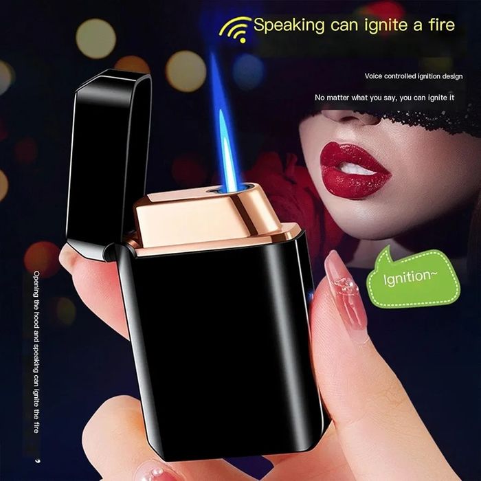 Сензорна газова запалка с гласово запалване или разклащане тип джет